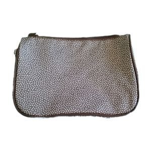 *New Thirty-One Mini Zipper Bag  in Grey Polka Dots*